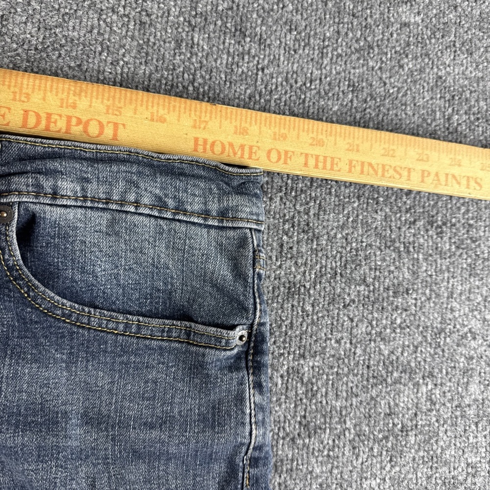 Men's Denizen from Levi's 218 Straight Distressed Blue Denim Jeans 38x 30 - Picture 9 of 13